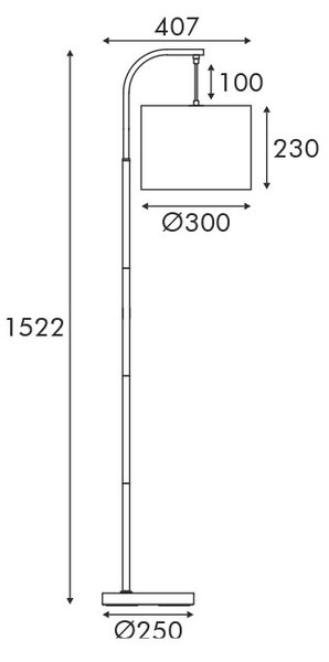 Φωτιστικό Δαπέδου Aca Joan MF240533 Black