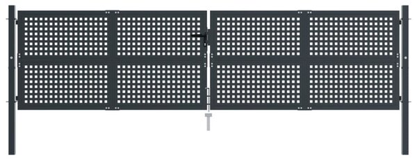 Πύλη Κήπου Ανθρακί 400 x 125 εκ. Ατσάλινη - Ανθρακί