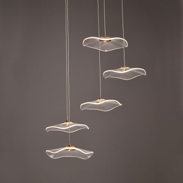 Φωτιστικό Οροφής Πολύφωτο LED Aca Ninfea ZM34LEDP55BR Brass