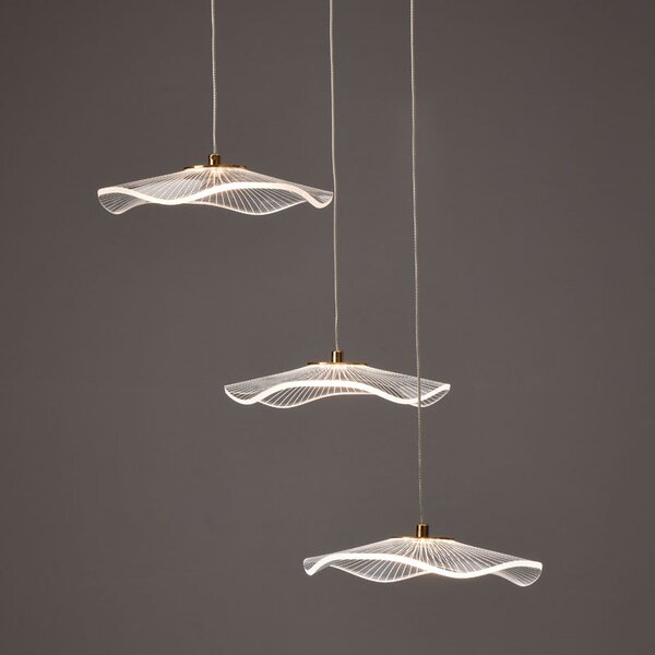Φωτιστικό Οροφής Τρίφωτο LED Aca Ninfea ZM34LEDP45BR Brass