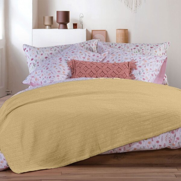 Κουβέρτα Πικέ Υπέρδιπλη (220x240) Nef-Nef Homeware Cool Honey