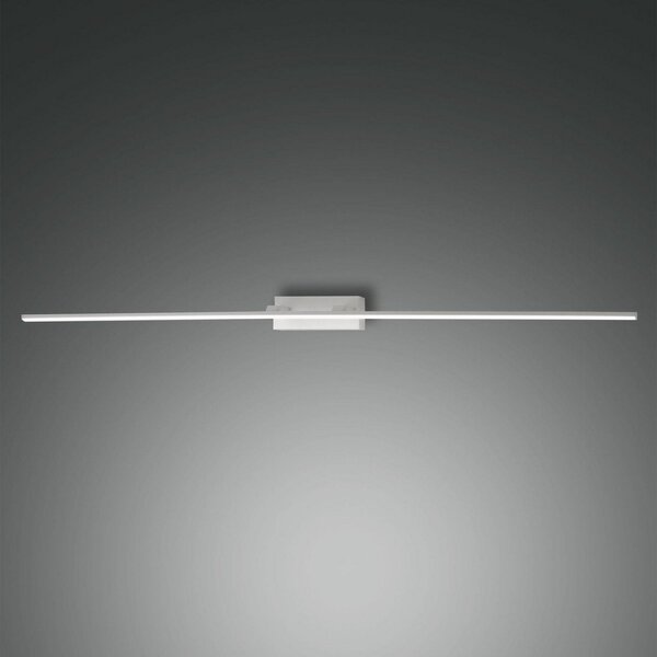 Fabas Luce Φωτιστικό καθρέφτη Nala LED, λευκό, πλάτος 110 cm, μεταλλικό, Λευκό, Μπάνιο, Μέταλλο, σύγχρονο, Πρίζα τοίχου κάτω