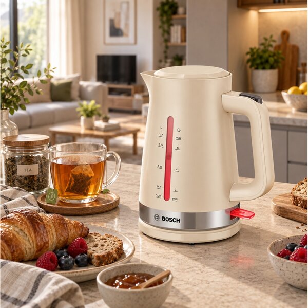 Βραστήρας Bosch MyMoment TWK4M227 με χωρητικότητα 1.7L και ισχύ 2400W - Beige
