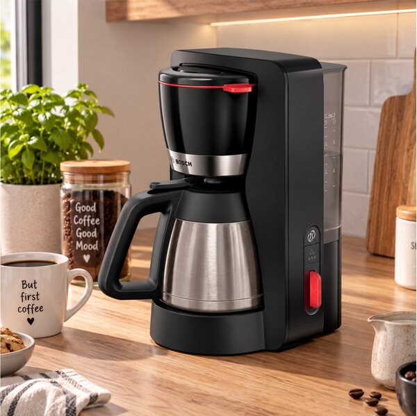 Καφετιέρα Φίλτρου Bosch MyMoment TKA6M273 με ισχύ 1000W και χωρητικότητα 1.1L - Black
