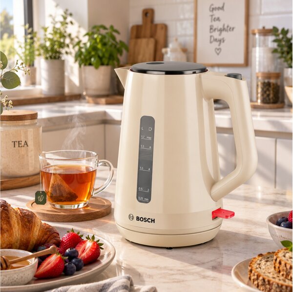 Βραστήρας Bosch MyMoment TWK1M127 με χωρητικότητα 1.7L και ισχύ 2400W - Beige
