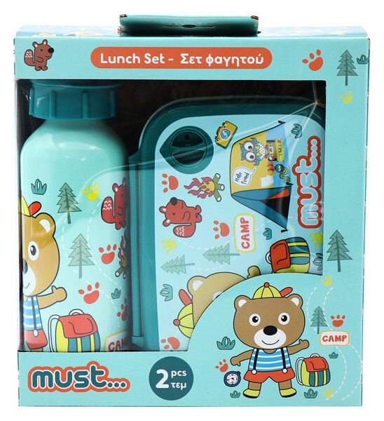 Φαγητοδοχείο 800ml & Παγούρι 500ml Must Camp 585675