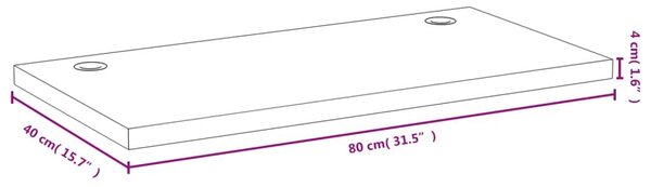 Επιφάνεια Γραφείου 80x40x4 εκ. από Μπαμπού - Καφέ