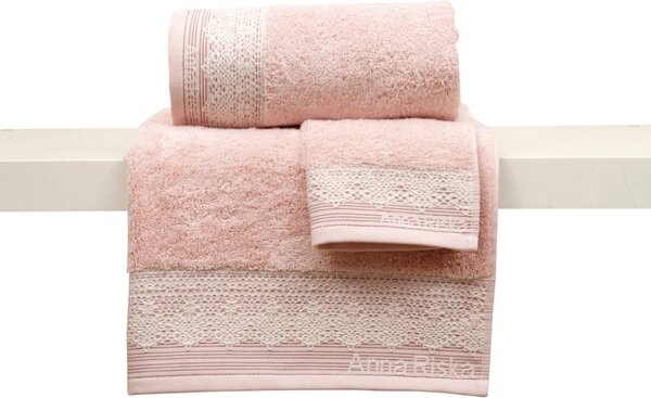 Πετσέτα Χεριών Μονόχρωμη 30X50 Anna Riska Superior Des Karla - Blush Pink 1