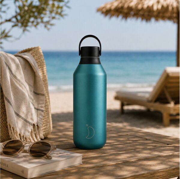 Μπουκάλι Θερμός Series 2 Metallic Chilly's με χωρητικότητα 500ml και διατήρηση θερμοκρασίας 12h ζεστό / 24h κρύο - Atlantis