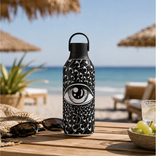 Μπουκάλι Θερμός Series 2 Studio Chilly's με χωρητικότητα 500ml και διατήρηση θερμοκρασίας 12h ζεστό / 24h κρύο - The all seeing eye