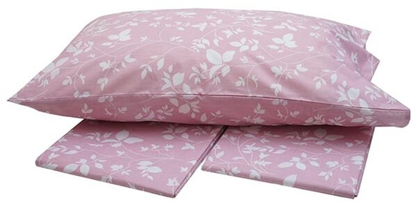 Σεντόνια Μονά 160x250 Σετ 3 Τεμ. Sunshine Home Menta Εμπριμέ 040 Pink