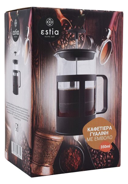 ESTIA Καφετιέρα γυάλινη με έμβολο 600ml 01-8659