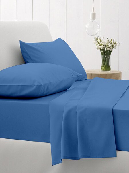 Σεντόνι Μονό 165x270 Μεμονωμένο Sunshine Home Cotton Feelings 104 Blue