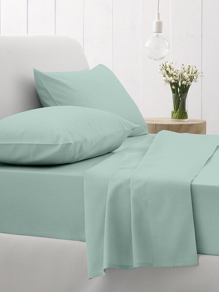 Σεντόνια Μονά 165x270 Σετ 3 Τεμ. Sunshine Home Cotton Feelings 105 Aqua