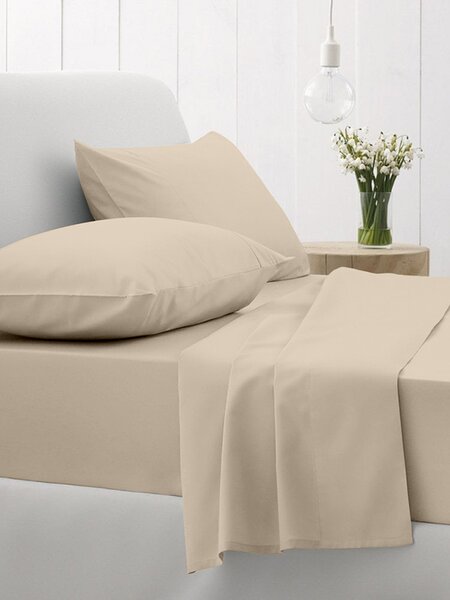 Σεντόνι Μονό 165x270 Μεμονωμένο Sunshine Home Cotton Feelings 109 Sand