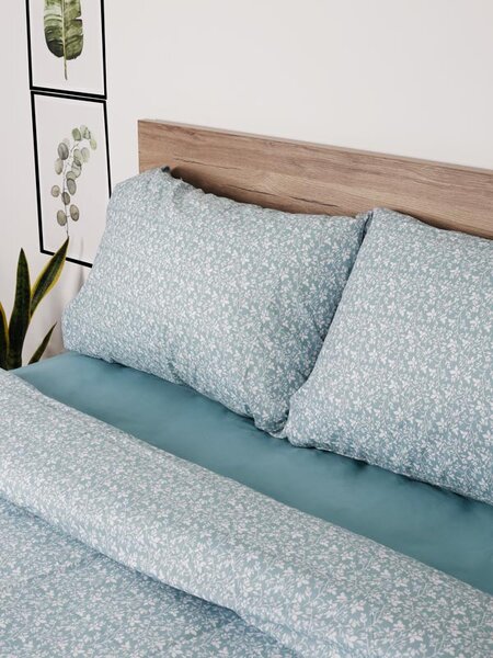 Σεντόνια Μονά 165x270 Σετ 3 Τεμ. Sunshine Home Cotton Feelings 920 Aqua