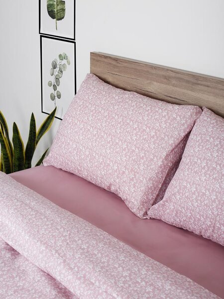 Σεντόνια Μονά 165x270 Σετ 3 Τεμ. Sunshine Home Cotton Feelings 920 Pink