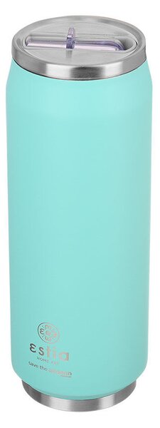 Ποτήρι Θερμός με Καλαμάκι 500ml ESTIA Save the Aegean Rose Pastel Green 01-9786