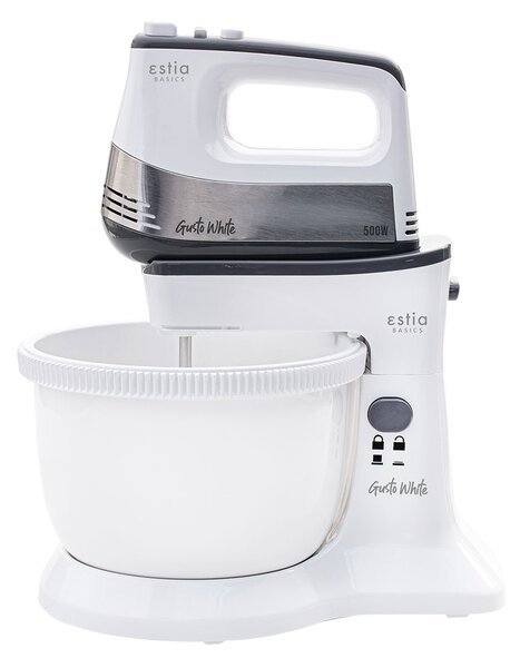 ΜΙΞΕΡ GUSTO WHITE 500w ΜΕ ΠΕΡΙΣΤΡΕΦΟΜΕΝΟ ΜΠΟΛ 3.4lt ESTIA 06-11185