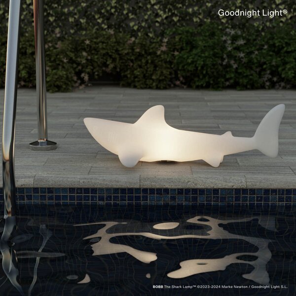 Goodnight Light Επαναφορτιζόμενη λάμπα LED BOBB η καρχαρία, πλωτή, RGBW, ρυθμιζόμενος, Λευκό, Πλαστικό, σύγχρονο