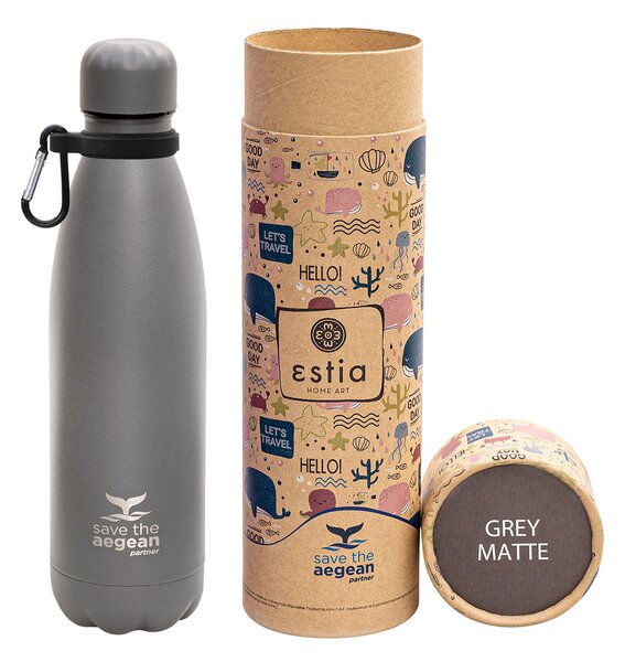 ΘΕΡΜΟΣ FLASK LITE 500ML SAVE THE AEGEAN GREY 01-18016