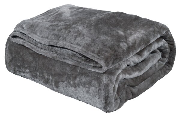 1343 ΚΟΥΒΕΡΤΑ VELOUR MONH 160x220 ΓΡΑΦΙΤΗΣ - DAS HOME