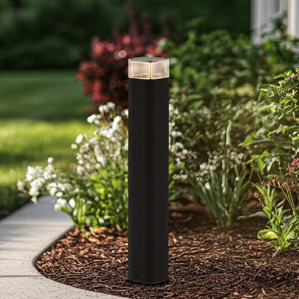Lindby Φωτιστικό τοίχου Halvar, 50 cm, μαύρο, IP65, GU10, ρυθμιζόμενος, Μαύρο, Μέταλλο, σύγχρονο