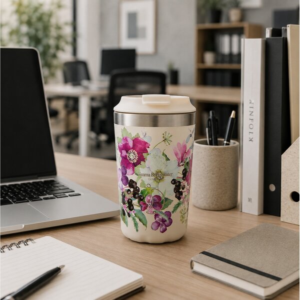 Ποτήρι Θερμός Original Emma Bridgewater Chilly's με χωρητικότητα 340ml και διατήρηση θερμοκρασίας 6h ζεστό - Winter Flowers