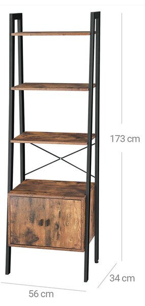 Ραφιέρα Δαπέδου 3 Θέσεων Με Ντουλάπι (56x34x173) Vasagle LLS47BX