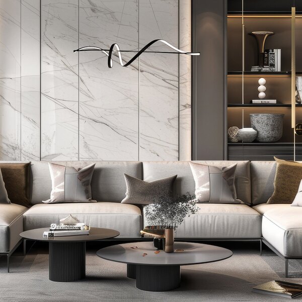 Milagro Lighting LED κρεμαστή λάμπα Sash, μέταλλο, μαύρο, 4.000 K, Μαύρο, Σαλόνι / τραπεζαρία, Μέταλλο, σύγχρονο
