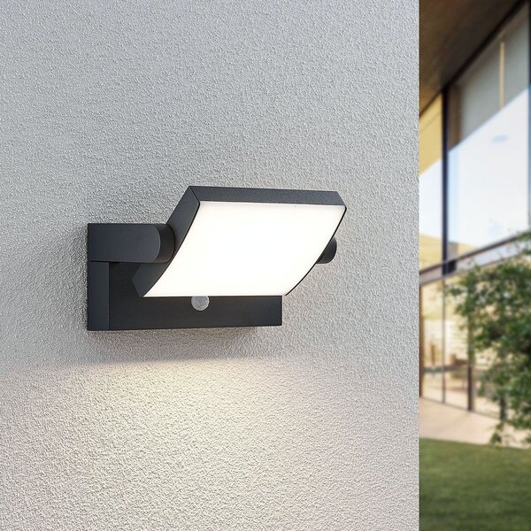 Lindby LED φωτιστικό τοίχου Sherin, σετ 2 τεμαχίων, περιστρεφόμενο,, Μαύρο, Αλουμίνιο, σύγχρονο