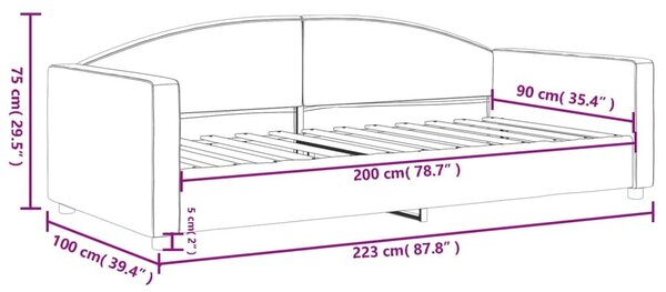 Καναπές Κρεβάτι Κρεμ 90 x 200 εκ. Υφασμάτινος - Κρεμ