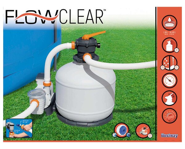 Bestway Αντλία με Φίλτρο Άμμου Flowclear 11355 Λίτρα / Ώρα