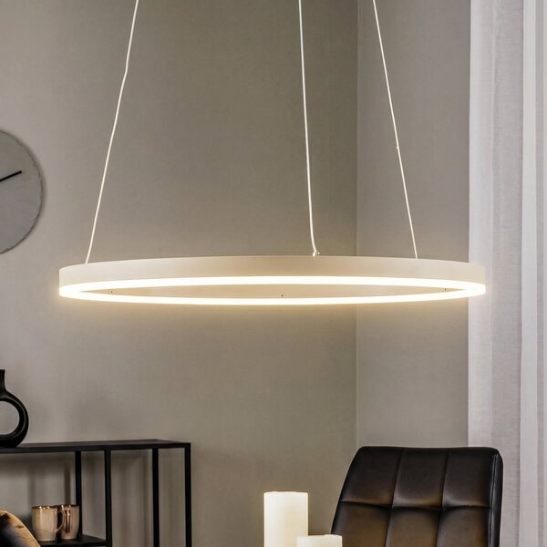 Arcchio Φωτιστικό οροφής LED Albiona, μπεζ, 1 δακτύλιος, Ø 60 cm, ρυθμιζόμενος, Μπεζ, Κουζίνα, Μέταλλο, σύγχρονο