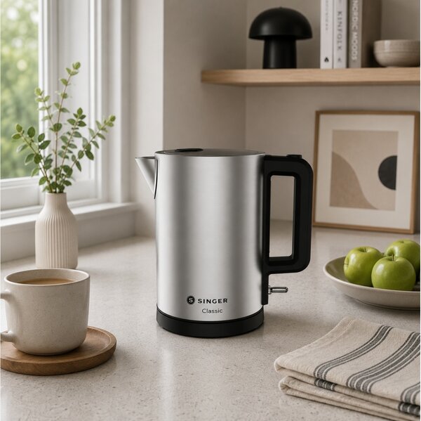 Βραστήρας Singer Classic WK 15070IN με χωρητικότητα 1.7L και ισχύ 2200W - Inox