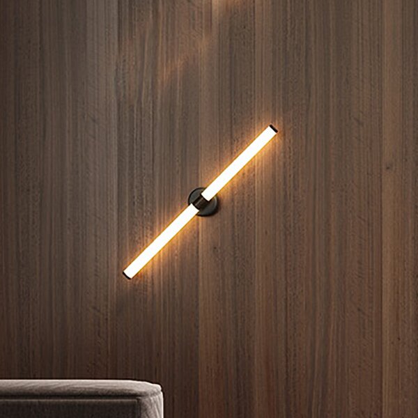 Maytoni LED φωτιστικό τοίχου Axis, χρυσό χρώμα, ύψος 63 cm, Χρυσό / Ορείχαλκου, Σαλόνι / τραπεζαρία, Αλουμίνιο, σύγχρονο