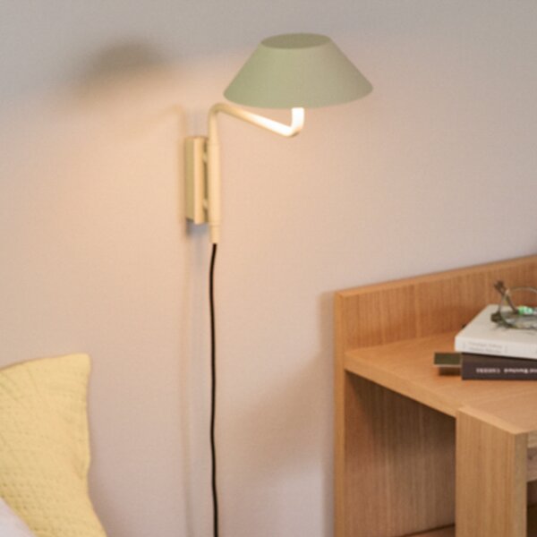 Hübsch Φωτιστικό τοίχου LED COVER, χρώμα άμμου, βάθος 30 cm, μέταλλο, Μπεζ, Σαλόνι / τραπεζαρία, Μέταλλο, σύγχρονο