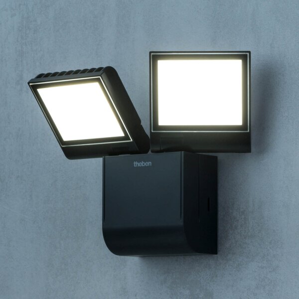 Theben LED φωτιστικό τοίχου εξωτερικού χώρου theLeda S17-100L, μαύρο,, Μαύρο, Πλαστικό