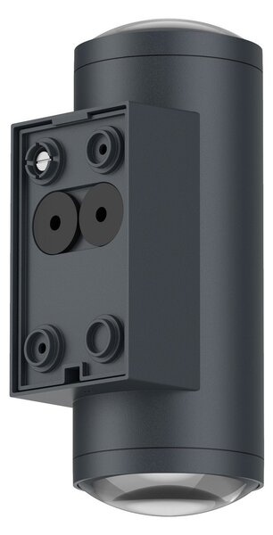 LCD Φωτιστικό τοίχου LED εξωτερικού χώρου 5156, 2 x 9 W, προς τα πάνω & τα, ρυθμιζόμενος, Μαύρο, Αλουμίνιο, σύγχρονο