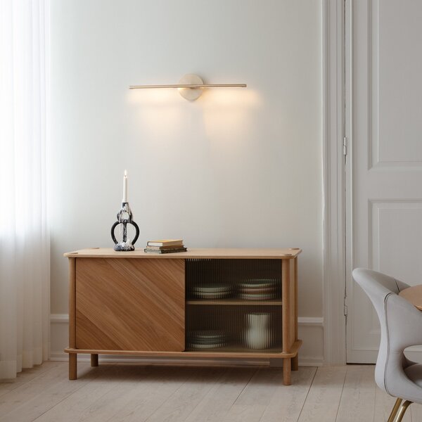 UMAGE LED φωτιστικό τοίχου Omni, ορείχαλκο, μήκος 74 cm, ρυθμιζόμενος, Χρυσό / Ορείχαλκου, Σαλόνι / τραπεζαρία, Μέταλλο, σχεδιασμός