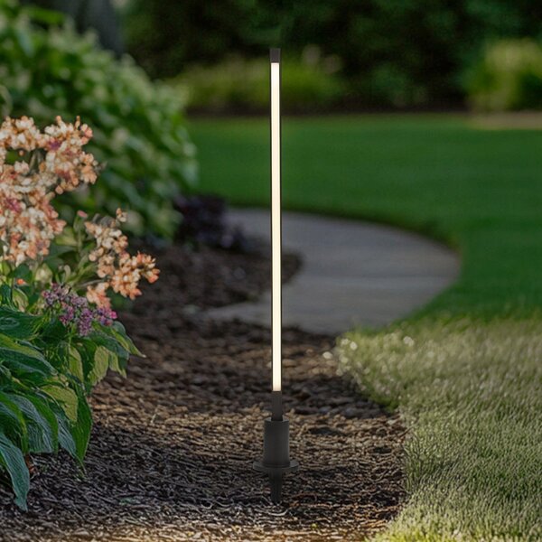 Lindby LED φως διαδρόμου Neano, 80 cm, μαύρο, μέταλλο, IP65, Μαύρο, Αλουμίνιο, σύγχρονο