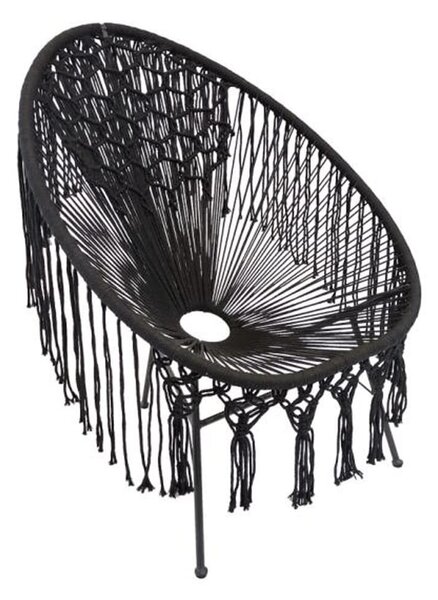 Πολυθρόνα Κήπου Macrame Havvana 725-124-002 72x92x86cm Black