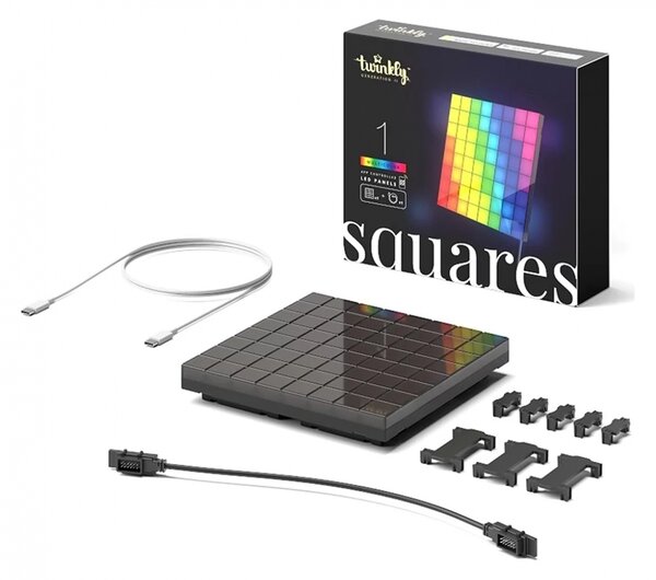 Smart LED Πάνελ Twinkly Squares (TWQ064STW-01-BAD) 1 Πάνελ, Βluetooth, WiFi Και Έλεγχο μέσω Κινητού Τηλεφώνου