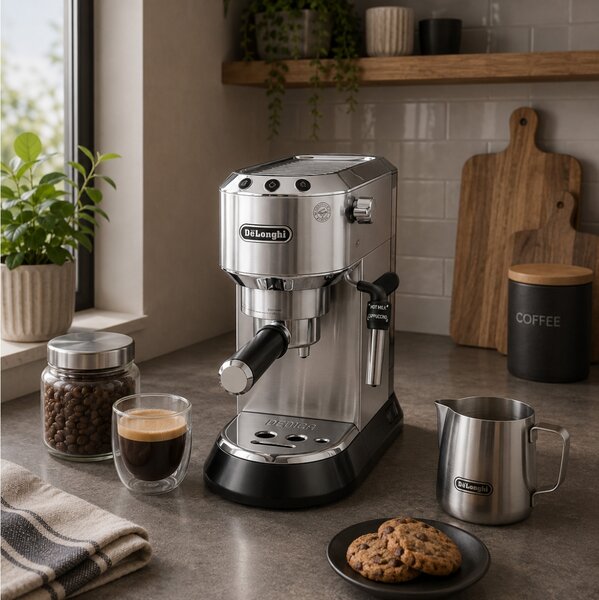Καφετιέρα Espresso Delonghi Dedica Style EC685.M με ισχύ 1450W και πίεση 15bar - Ασημί