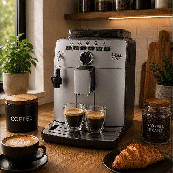 Καφετιέρα Espresso Gaggia Naviglio Deluxe Silver HD8749/11 με ισχύ 1850W και πίεση 15 bar