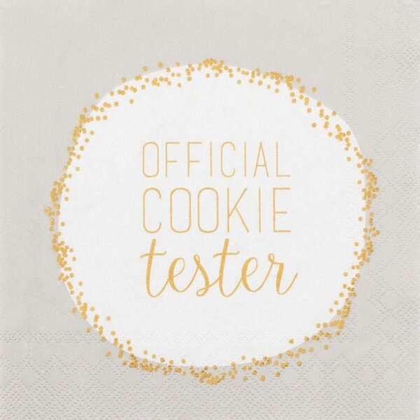 Χαρτοπετσέτα Χριστουγεννιάτικη Cocktail Official Cookie Tester (Σετ 20Τμχ) RD0090563 25x25cm Multi Raeder