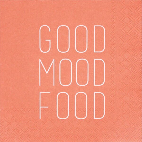 Χαρτοπετσέτα Good Mood Food (Σετ 20Τμχ) RD0014787 33x33cm Coral-White Raeder