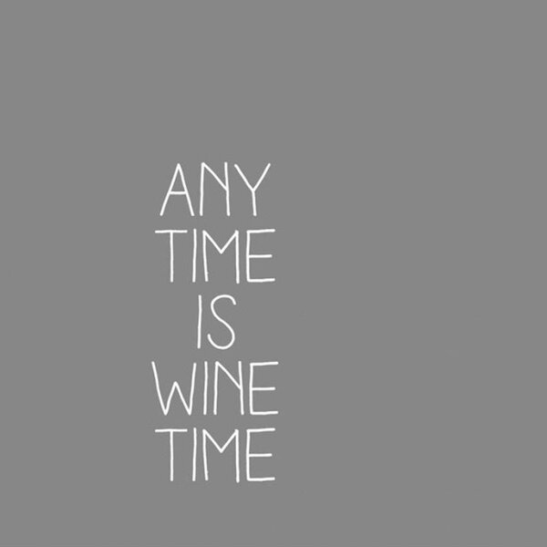 Χαρτοπετσέτα Cocktail Any Time Is Wine Time (Σετ 20Τμχ) RD0012723 25x25cm Grey-White Raeder