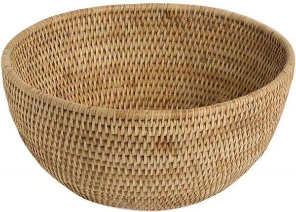 Διακοσμητικό Μπωλ Rattan AH-AX24130 Φ32x15cm Natural Andrea House