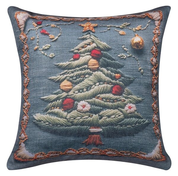 Χριστουγεννιάτικη Μαξιλαροθήκη (45x45) Silk Fashion ks2026-11